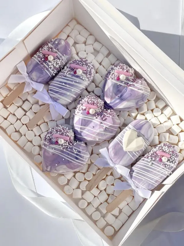 Lilla marmorerte cakehearts